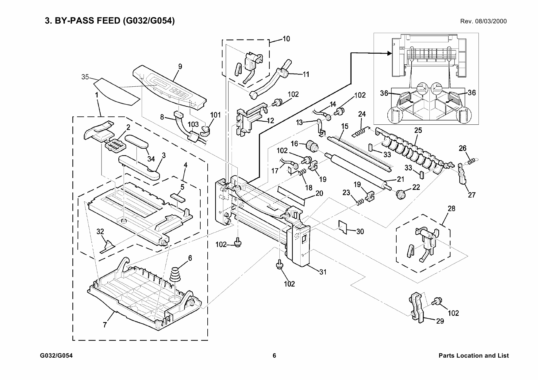 RICOH Aficio AP-1400 AP1600 AP2000 AP2100 G031 G032 G049 G054 Parts Service Manual-6